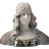 buste de femme art nouveau en grès de Charenton signé Henri Jacobs - lafrenchcigogne - Morbihan