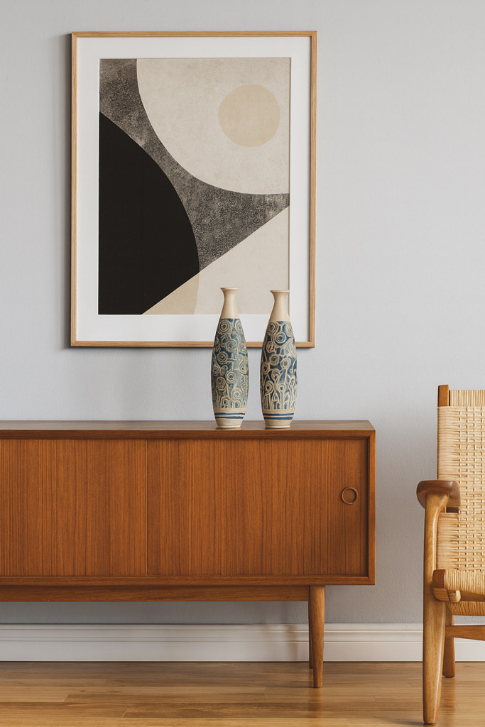 Paire de vases Mougin en Grès Art Déco - Décor Floral "Roseraie" Condé - lafrenchcigogne antiquités, brocante - Baden