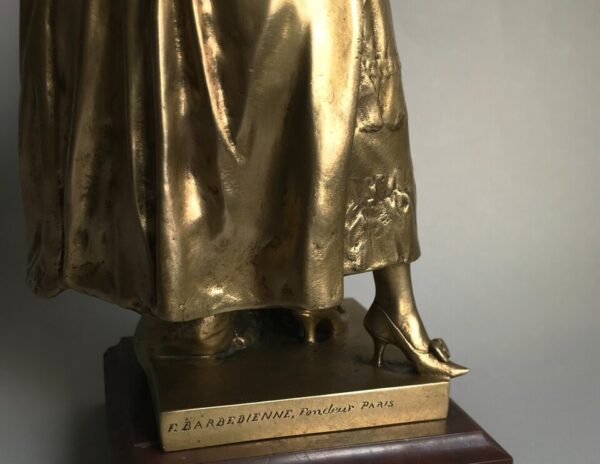 Elegant Louis XV dancer signed Antonin Mercié - Gilded bronze Barbedienne, 19th century Lafrenchcigogne