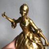 Élégante danseuse Louis XV signée Antonin Mercié – Bronze doré Barbedienne, XIXe siècle lafrenchcigogne