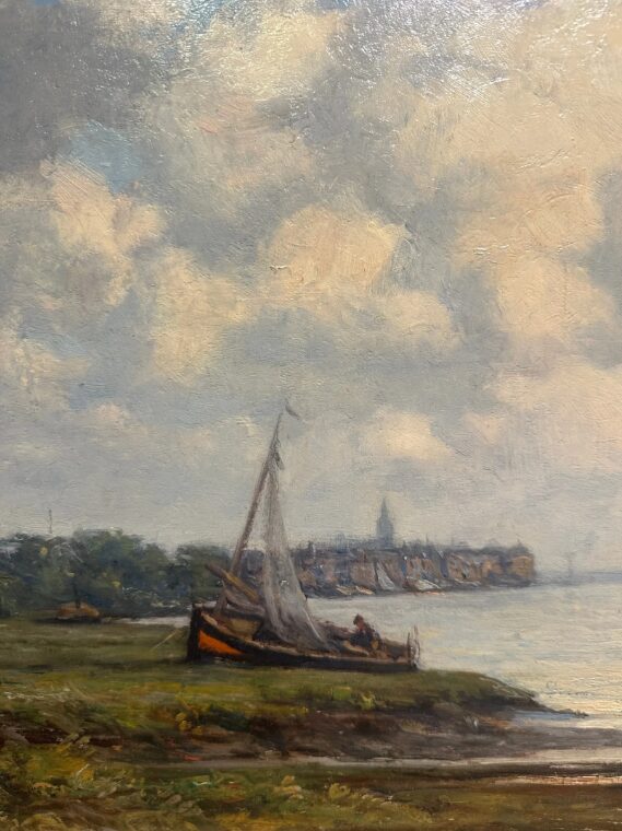 Marins Huile sur carton signée Victor Brugairolles – Marine bretonne, style pré-impressionniste