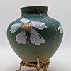vase floral en opaline et bronze doré - art nouveau - lafrenchcigogne - Morbihan