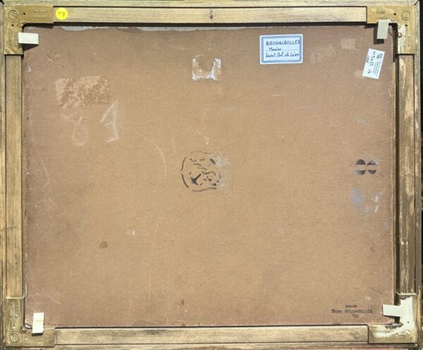 Arrière cadre - Marins Huile sur carton signée Victor Brugairolles – Marine bretonne, style pré-impressionniste