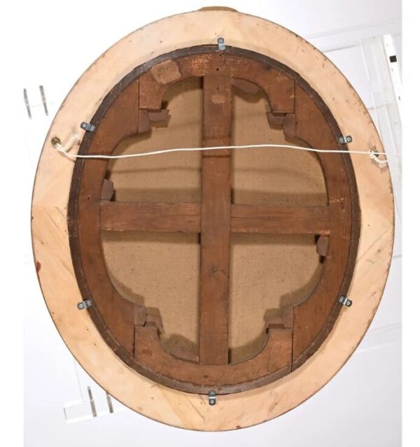 Arrière cadre portrait « Élégante » est une huile sur toile représentant un portrait féminin, intitulé Élégante, attribué à l’École française du XVIIIᵉ siècle. lafrenchcigogne