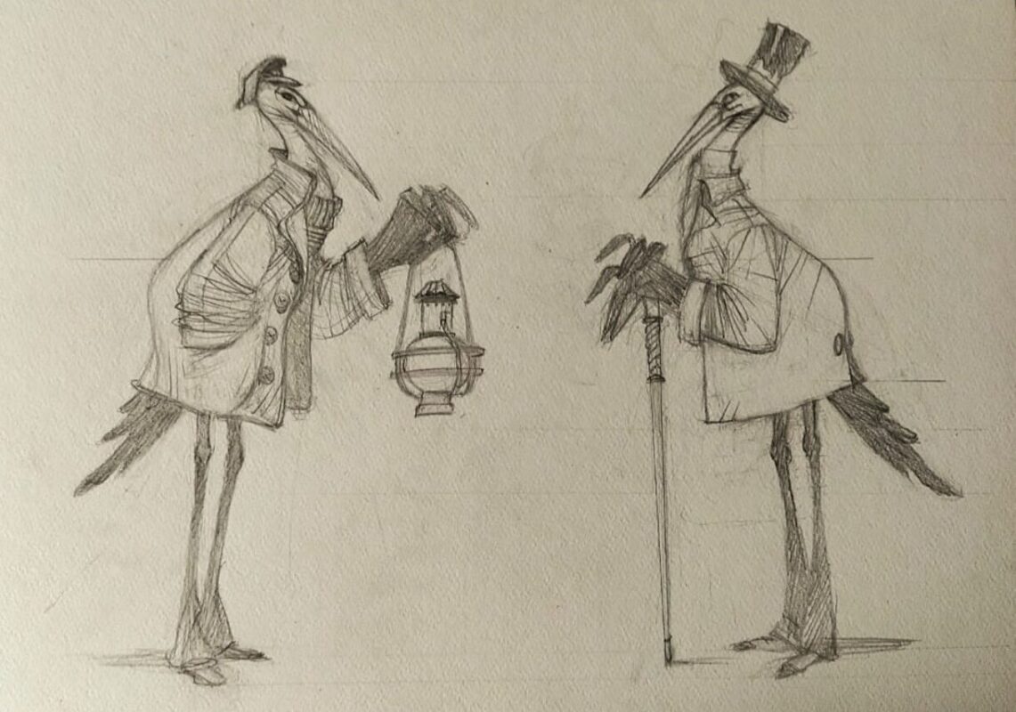 logo de la frenchcigogne dessiné par l'auteur de bandes dessinées Cromwell