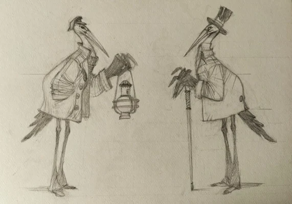 dessins du dessinateur de BD Cromwell pour lafrenchcigogne