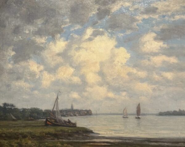 Marins Huile sur carton signée Victor Brugairolles – Marine bretonne, style pré-impressionniste