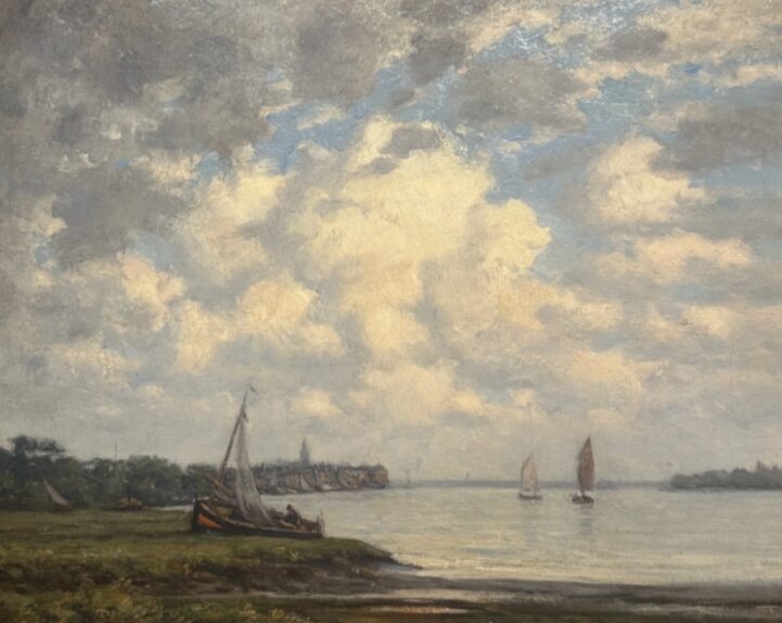 Marins Huile sur carton signée Victor Brugairolles – Marine bretonne, style pré-impressionniste