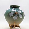 vase floral en opaline et bronze doré - art nouveau - lafrenchcigogne - Morbihan