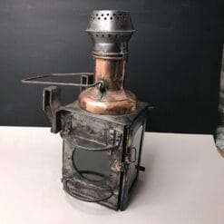 LANTERNE DE TRAIN chemin de fer fanal métal cuivre ferroviaire vintage ancienne