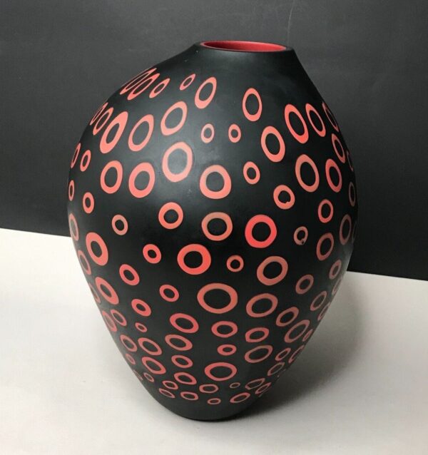 Vase Loops scandinave par Harry et Camilla PAUL design avec la verrerie Salviati à Murano à Venise. Vase vintage numéro 1. Lafrenchcigogne brocante et antiquités