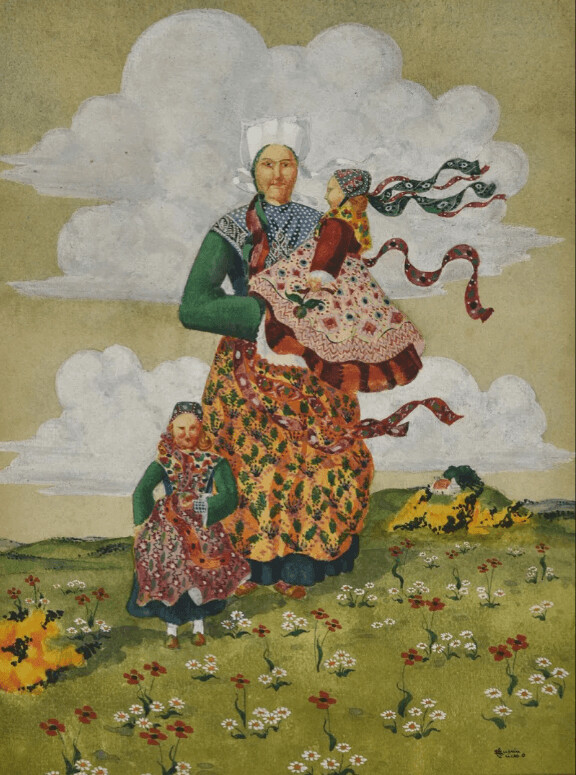 Acrylic PLOUGASTEL-DAOULAS painting signed Patrick GUERIN Britanny