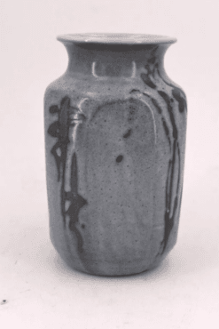 Vase moderne gris de Bailot en céramique émaillée grise