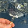 6 COUPES A CHAMPAGNE en verre gravé art déco vintage ancien authentique