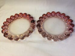 paire de DESSOUS DE BOUTEILLES  vintage en verre, dessous de plat