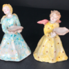 ANGELS signed GREINER, terracotta ceramic figures, Christmas nativity
