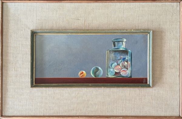 BILLES Jacob PETIT XXe vintage tableau peinture moderne contemporain jeu enfant – Image 6