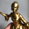 ÉLÉGANTE 18e Louis XV signé MERCIÉ bonze doré BARBEDIENNE vintage antique