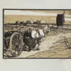 GRAVURE BOIS OUESSANT signé numéroté AMEDEE-WETTER Bretagne vintage antique 1