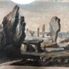 Vintage Antique Engraving: DRUIDIC MONUMENTS AT CARNAC, Menhir, Britanny
