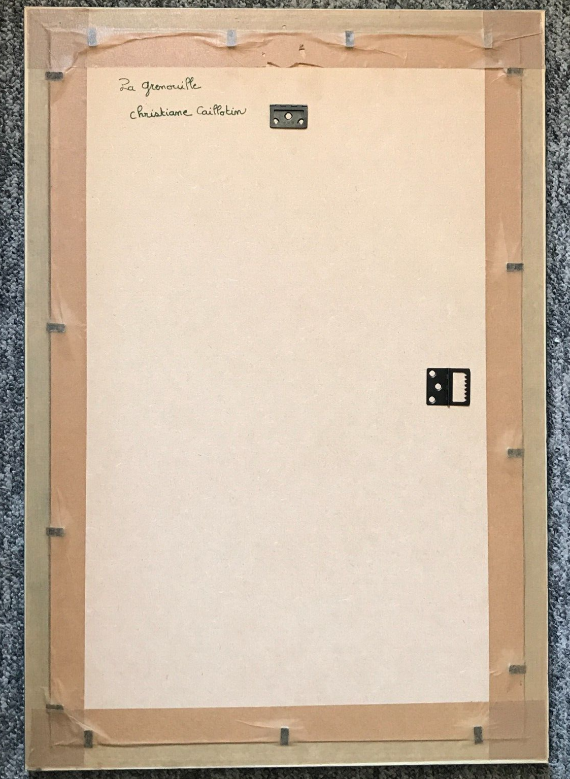 THE FROG: Child and Dog, Signed CAILLOTIN - Animal Painting - Image 8