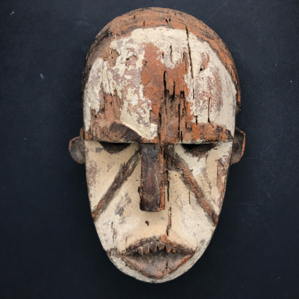 MASQUE anthropomorphe AFRICAIN bois sculpté fétiches antique vintage
