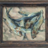 Nature morte SARDINES tableau peinture GIRARD marine mer poissons pêche BRETAGNE