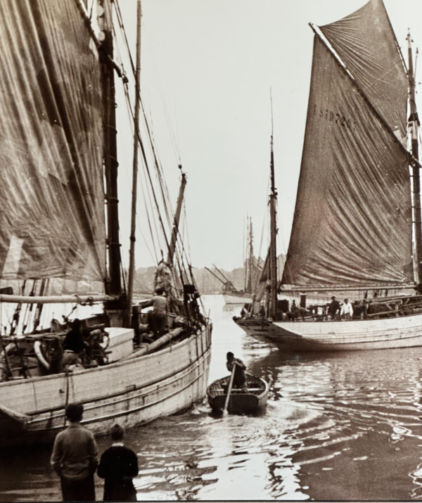 Photo bateaux pêche voile port Concarneau FOURNIER ancienne authentique Bretagne – Image 4