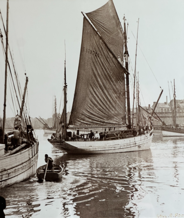 Photo bateaux pêche voile port Concarneau FOURNIER ancienne authentique Bretagne – Image 5