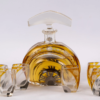 Service à liqueur ART DECO en cristal taillé, antique vintage ancien