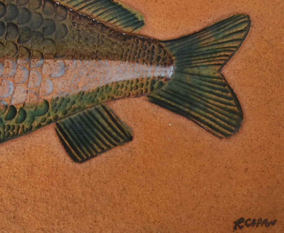 VALLAURIS plaque céramique POISSON signé Roger CAPRON vintage – Image 2